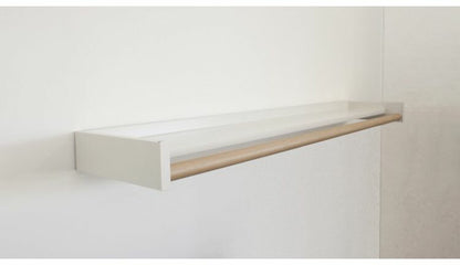 【※法人様限定販売】 森田アルミ工業 多目的シェルフ Wally ウォーリー W1250 ミルクホワイト×バーチ WAL12-WB 室内 物干し 省スペース コンパクト 壁付け ラック おしゃれ かわいい シンプル