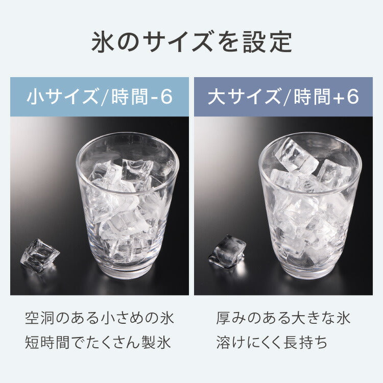 simplus シンプラス 製氷機 SP-CED02 四角い氷 キューブアイス 家庭用 自動洗浄機能付き タイマー機能 簡単操作 パネル式 氷 自動製氷機 アイスメーカー 大人数 大容量 2.5L 溶けにくい サイズ調節 【メーカー1年保証】