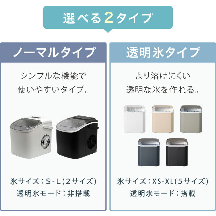製氷機 透明氷タイプ ノーマルタイプ 最短6分 サイズ調整可能 連続製氷 自動洗浄 simplus シンプラス SP-CED03 SP-CED04【メーカー1年保証】