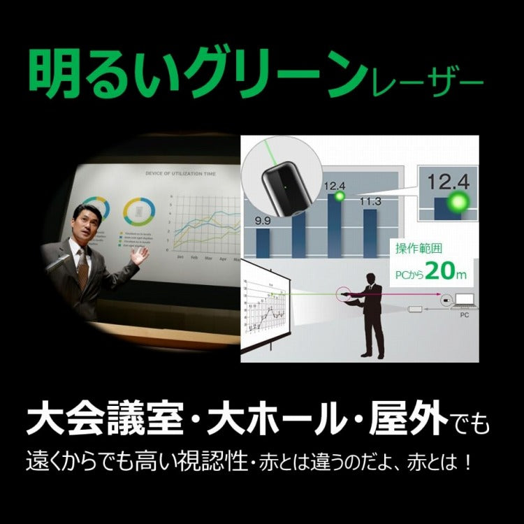 レーザーポインター キャノン ブラック PR80-GC CANON 軽量 プレゼン コンパクト 指示棒 家電 ミーティング 会議 ポインター