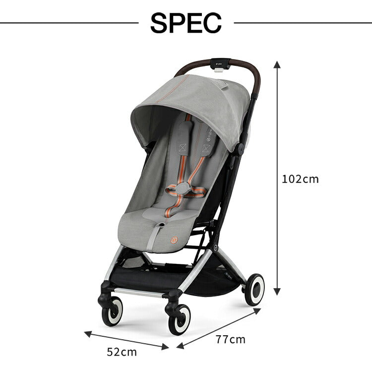 【正規販売店】【メーカー2年保証】 サイベックス cybex ベビーカー オルフェオ ORFEO コンパクト A型ベビーカー 1ヶ月から AB型ベビーカー ストローラー AB兼用 軽量 肩ストラップ付き(代引不可)