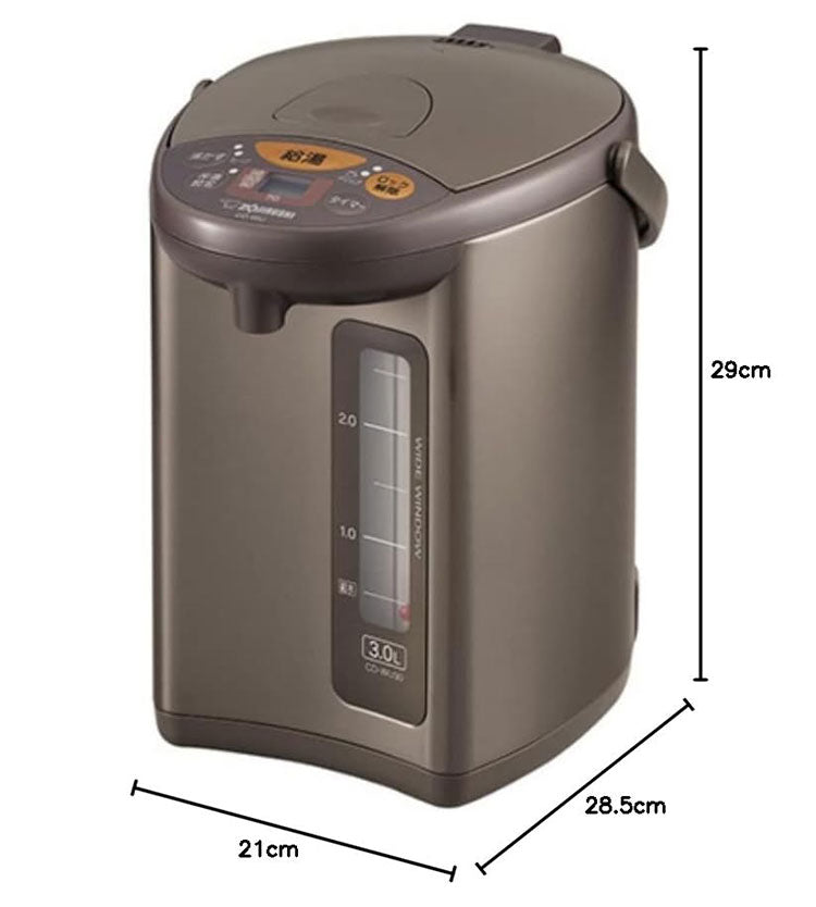 象印 電気ポット CD-WU30-TM マイコン沸とう電動ポット 3.0L メタリックブラウン 蒸気セーブ コンパクト 湯沸かし 簡単操作 キッチン家電 保温