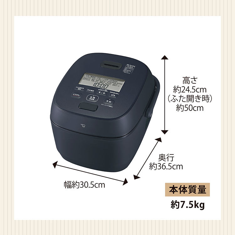 炊飯器 10合炊き 象印 10合 NW-WA18-BA 豪熱大火力 圧力IH炊飯ジャー スレートブラック 40時間保温 豪炎かまど釜 黒まる厚釜 炊き分け 新生活