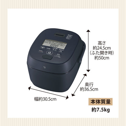 炊飯器 10合炊き 象印 10合 NW-WA18-BA 豪熱大火力 圧力IH炊飯ジャー スレートブラック 40時間保温 豪炎かまど釜 黒まる厚釜 炊き分け 新生活