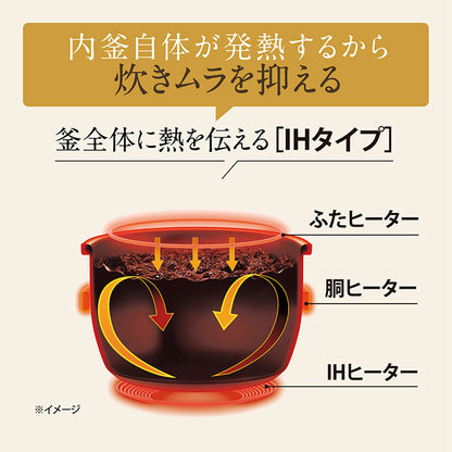 炊飯器 5.5合炊き 象印 5.5合 NW-VK10-WA 極め炊き IH炊飯器 ホワイト 保温時間 白米 無洗米 白米急速 黒まる厚釜採用 象印マホービン エコ炊飯