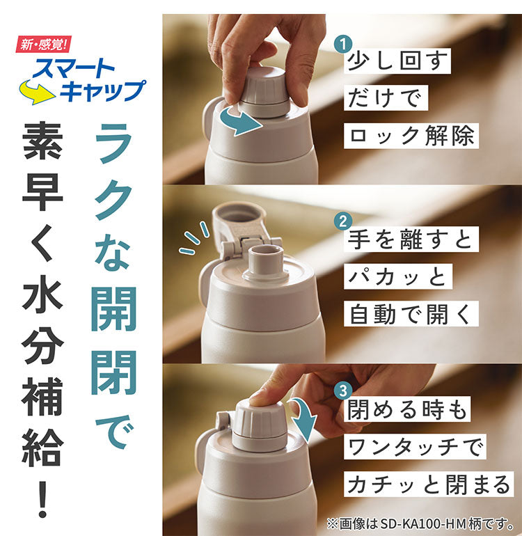 象印 シームレスせん 食洗機対応 ステンレスクールボトル 750ml SD-KA60 TUFF 水筒 ボトル パッキン無し パッキン一体型 ステンレスボトル 魔法瓶 おしゃれ ZOJIRUSHI