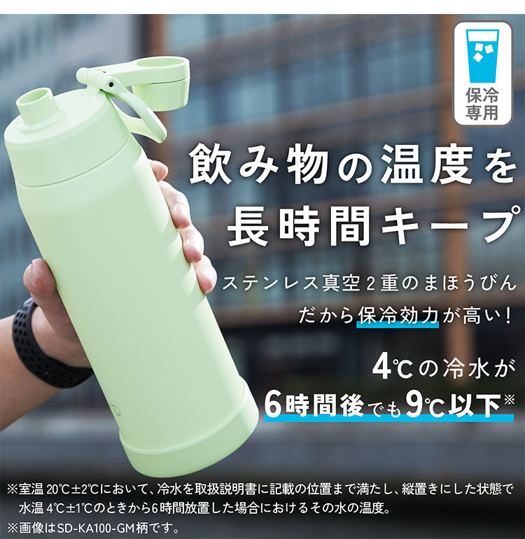 象印 シームレスせん 食洗機対応 ステンレスクールボトル 750ml SD-KA60 TUFF 水筒 ボトル パッキン無し パッキン一体型 ステンレスボトル 魔法瓶 おしゃれ ZOJIRUSHI