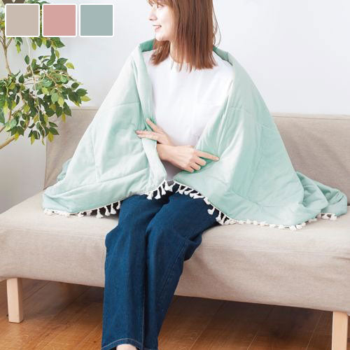 ふわふわお昼寝ケットL レーヨンケット 140×100cm FLUFFY フラッフィー 接触冷感 Q-max:0.24 フリンジ キルトケット ふわとろケット ハーフケット Lサイズ おしゃれ かわいい