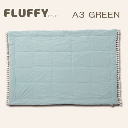 ふわふわお昼寝ケットL レーヨンケット 140×100cm FLUFFY フラッフィー 接触冷感 Q-max:0.24 フリンジ キルトケット ふわとろケット ハーフケット Lサイズ おしゃれ かわいい