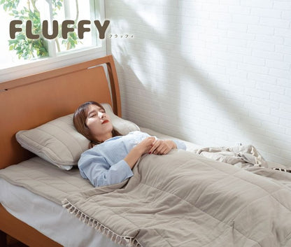 ふわふわ敷きパッド シングル 100×205cm FLUFFY フラッフィー 接触冷感 Q-max:0.24 キルト ベッドパッド 敷きパッド 敷パッド