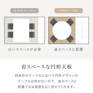 円形ダイニングテーブル 120cm オーク突板 天然木 メラミン シングル脚 リビングテーブル 円形テーブル 食卓 円卓 ダイニング おしゃれ 重厚感 丸テーブル 2人掛け 4人掛け テーブル(代引不可)