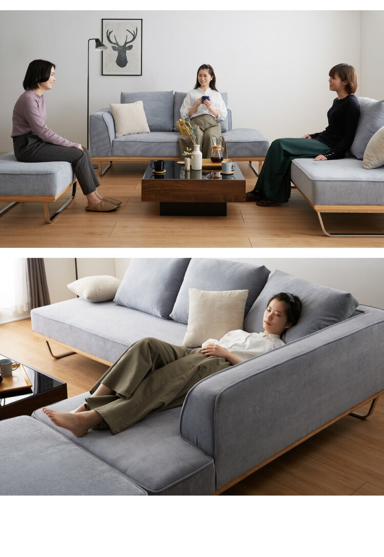 ソファ カウチソファ ソファー sofa 幅185 コーナーソファ コーデュロイ ソファー 2人掛け 二人掛け ファブリック 布 ブルー グリーン スチール ローバック カーキ(代引不可)