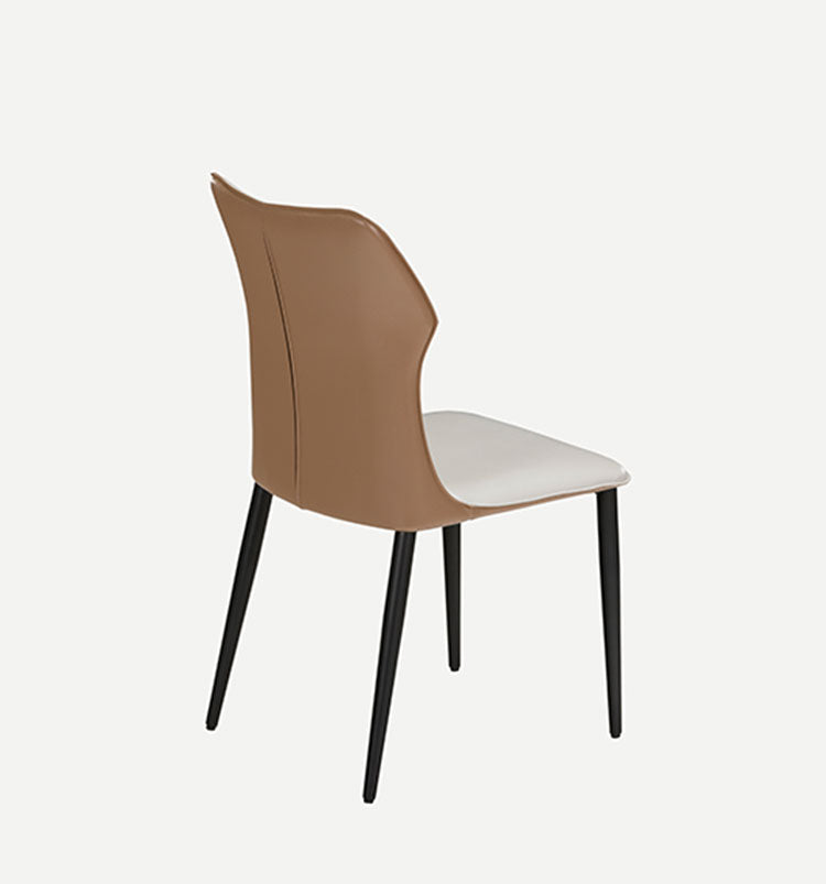 ダイニングチェア 幅47cm ブラック ブラウン チェア リビング アジャスター付き おしゃれ インテリア ファミリー テーブル 食卓 くつろぎ 洋風 欧米風 スチール脚 在宅 デスクワーク 高級感(代引不可)