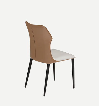 ダイニングチェア 幅47cm ブラック ブラウン チェア リビング アジャスター付き おしゃれ インテリア ファミリー テーブル 食卓 くつろぎ 洋風 欧米風 スチール脚 在宅 デスクワーク 高級感(代引不可)