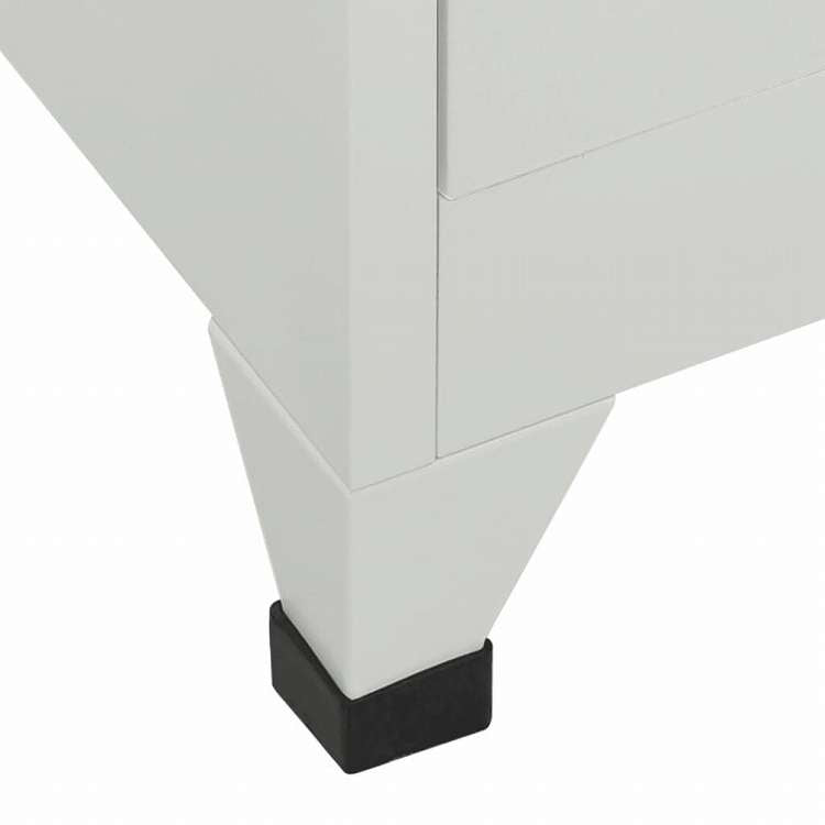 vidaXL ロッカーキャビネット 収納スペース6点 スチール 90x45x180cm グレー家具 キャビネット&収納 収納キャビネット・ロッカー(代引不可)