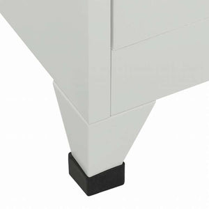 vidaXL ロッカーキャビネット 収納スペース6点 スチール 90x45x180cm グレー家具 キャビネット&収納 収納キャビネット・ロッカー(代引不可)