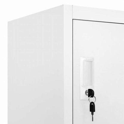 vidaXL ロッカーキャビネット 収納スペース9点 スチール 90x45x180cm グレー家具 キャビネット&収納 収納キャビネット・ロッカー(代引不可)