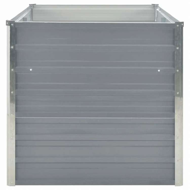 vidaXL レイズドガーデンプランター 160x80x77cm 亜鉛メッキ鋼製 グレーホーム&ガーデン 芝&ガーデン ガーデニング 鉢植え・プランター(代引不可)