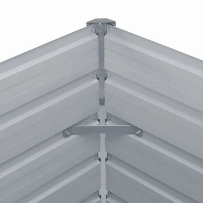 vidaXL レイズドガーデンプランター 160x80x77cm 亜鉛メッキ鋼製 グレーホーム&ガーデン 芝&ガーデン ガーデニング 鉢植え・プランター(代引不可)