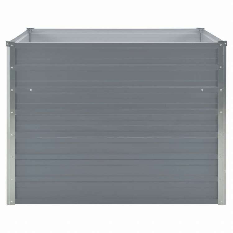 vidaXL レイズドガーデンプランター 100x100x77cm 亜鉛メッキ鋼製 グレーホーム&ガーデン 芝&ガーデン ガーデニング 鉢植え・プランター(代引不可)