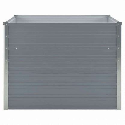 vidaXL レイズドガーデンプランター 100x100x77cm 亜鉛メッキ鋼製 グレーホーム&ガーデン 芝&ガーデン ガーデニング 鉢植え・プランター(代引不可)