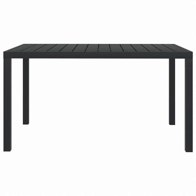 vidaXL ガーデンテーブル ブラック 150x90x74cm アルミ&WPC製家具 アウトドア家具 アウトドアテーブル(代引不可)
