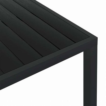 vidaXL ガーデンテーブル ブラック 150x90x74cm アルミ&WPC製家具 アウトドア家具 アウトドアテーブル(代引不可)