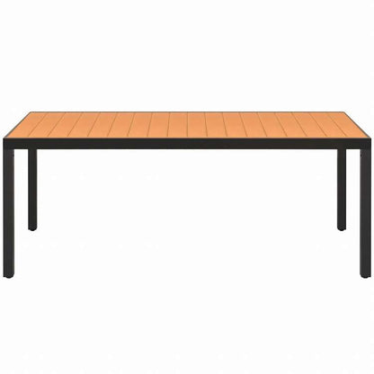 vidaXL ガーデンテーブル ブラウン 185x90x74cm アルミ&WPC製家具 アウトドア家具 アウトドアテーブル(代引不可)
