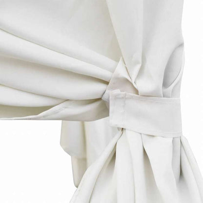 vidaXL 屋外ラウンジベッド カーテン付き ポリラタン製 ブラック家具 アウトドア家具 屋外ベッド(代引不可)