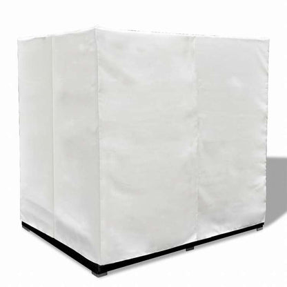 vidaXL 屋外ラウンジベッド カーテン付き ポリラタン製 ブラック家具 アウトドア家具 屋外ベッド(代引不可)