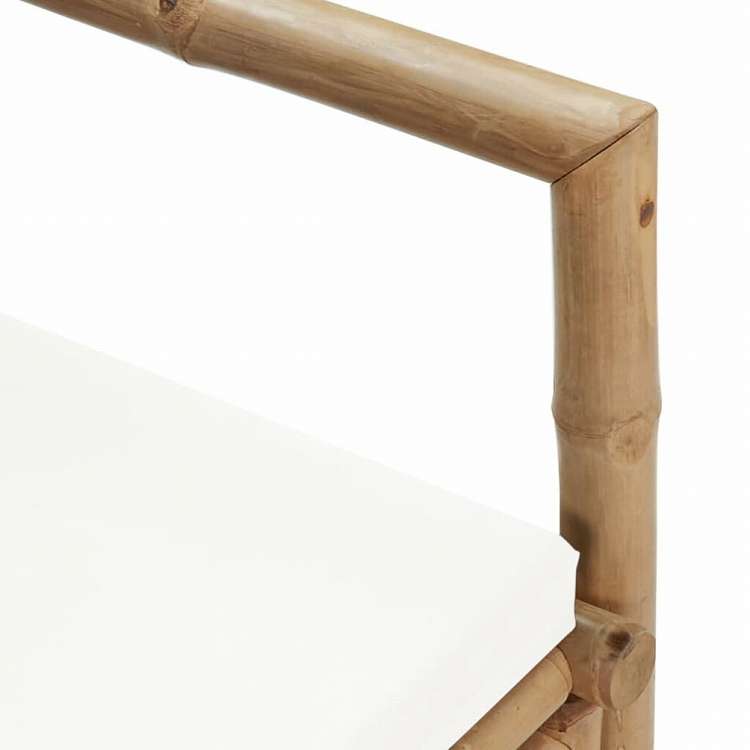 vidaXL 2人掛けガーデンソファ クッション付き 竹製家具 アウトドア家具 屋外椅子 アウトドアベンチ(代引不可)