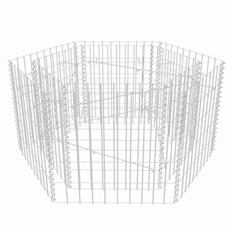 vidaXL ガビオン レイズドベッド 六角形 スチール製 100x90x50cmホーム&ガーデン 芝&ガーデン ガーデニング 鉢植え・プランター(代引不可)