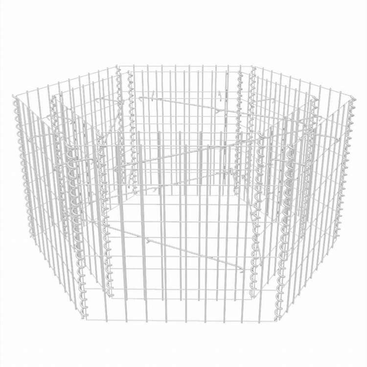 vidaXL ガビオン レイズドベッド 六角形 スチール製 100x90x50cmホーム&ガーデン 芝&ガーデン ガーデニング 鉢植え・プランター(代引不可)