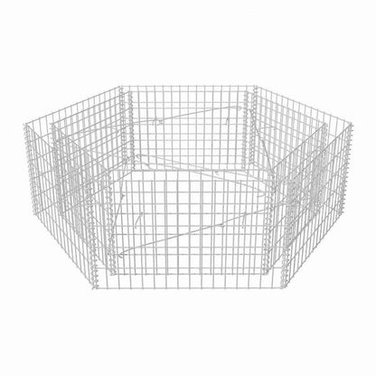 vidaXL ガビオン レイズドベッド 六角形 160x140x50 cmホーム&ガーデン 芝&ガーデン ガーデニング 鉢植え・プランター(代引不可)