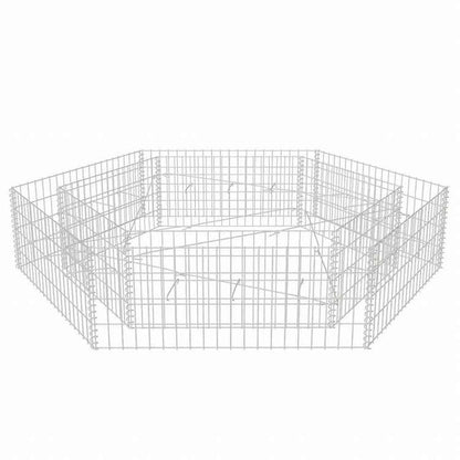 vidaXL ガビオン レイズドベッド 六角形 200x173x40cmホーム&ガーデン 芝&ガーデン ガーデニング 鉢植え・プランター(代引不可)