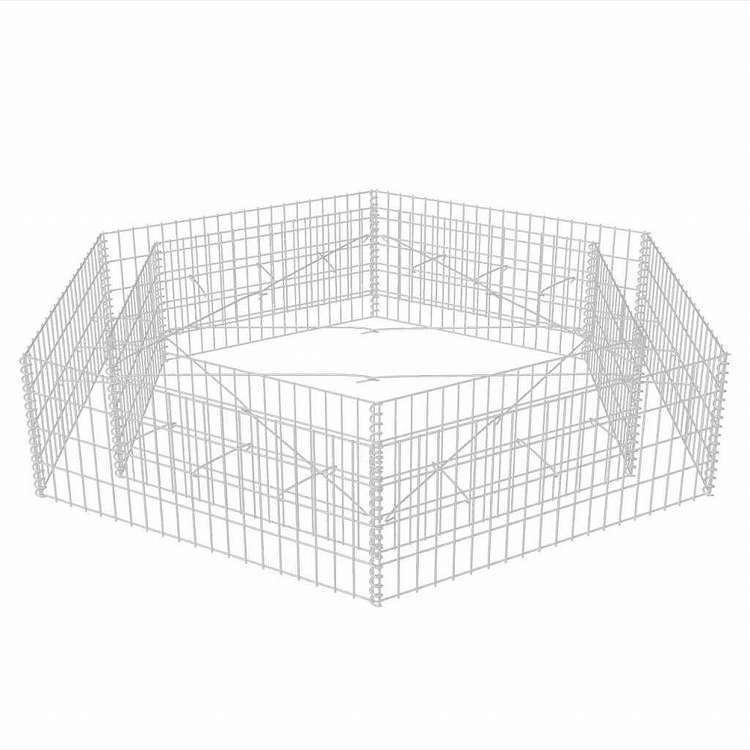 vidaXL ガビオン レイズドベッド 六角形 200x173x40cmホーム&ガーデン 芝&ガーデン ガーデニング 鉢植え・プランター(代引不可)