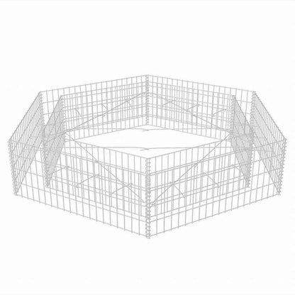 vidaXL ガビオン レイズドベッド 六角形 200x173x40cmホーム&ガーデン 芝&ガーデン ガーデニング 鉢植え・プランター(代引不可)