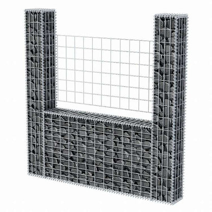 vidaXL U型 ガビオンバスケット 亜鉛メッキ鋼製 160x20x150cmハードウェア フェンス&バリア フェンスパネル(代引不可)