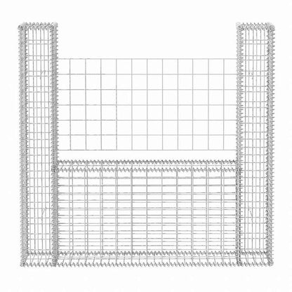 vidaXL U型 ガビオンバスケット 亜鉛メッキ鋼製 160x20x150cmハードウェア フェンス&バリア フェンスパネル(代引不可)