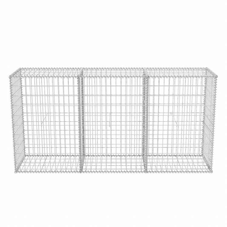 vidaXL ガビオンバスケット 亜鉛メッキ鋼製 200x50x100 cmハードウェア フェンス&バリア フェンスパネル(代引不可)