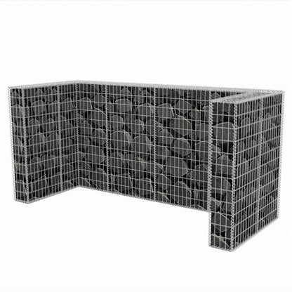 vidaXL ガビオン トリプルウイリー式ゴミ箱目隠し スチール製 250x100x120cmホーム&ガーデン 家事用品 廃棄物処理用品 ごみ箱・廃棄物コンテナ用囲い(代引不可)
