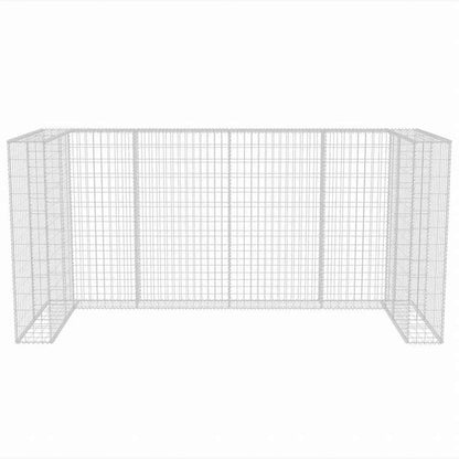 vidaXL ガビオン トリプルウイリー式ゴミ箱目隠し スチール製 250x100x120cmホーム&ガーデン 家事用品 廃棄物処理用品 ごみ箱・廃棄物コンテナ用囲い(代引不可)