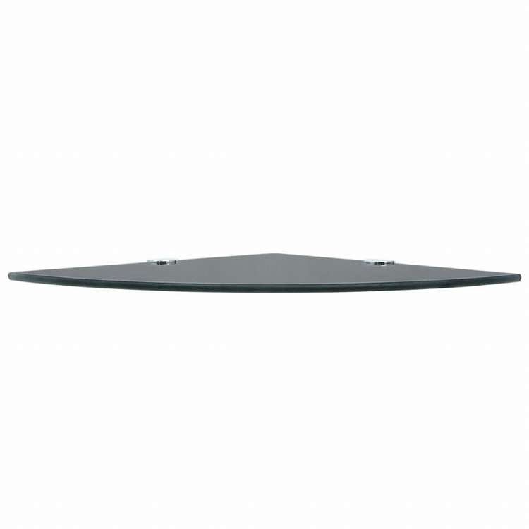 vidaXL コーナーシェルフ クローム棚受け付き ガラス製 ブラック 25x25cm家具 棚 壁面収納棚・壁面ラック(代引不可)