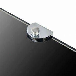 vidaXL コーナーシェルフ クローム棚受け付き ガラス製 ブラック 25x25cm家具 棚 壁面収納棚・壁面ラック(代引不可)
