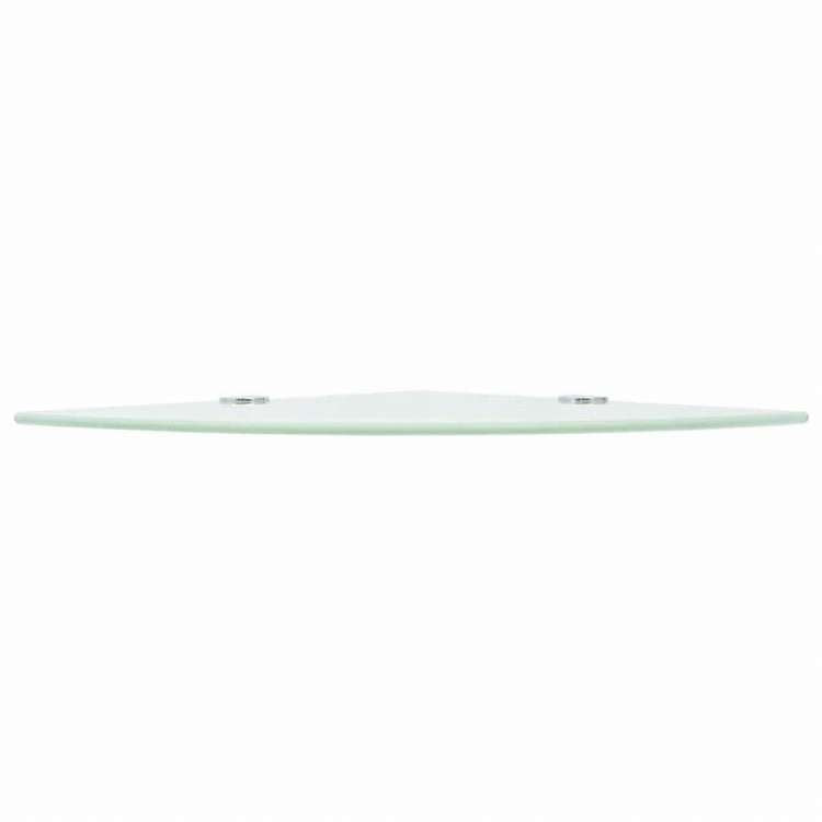 vidaXL コーナーシェルフ クローム棚受け付き ガラス製 ホワイト 25x25cm家具 棚 壁面収納棚・壁面ラック(代引不可)