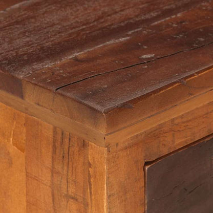 vidaXL ナイトテーブル アカシア無垢材&再生木製家具 テーブル ベッドサイドテーブル(代引不可)