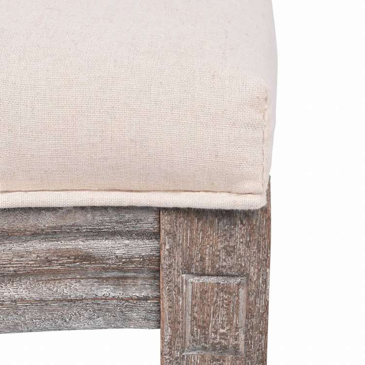 vidaXL ダイニングチェア 2点セット クリーム 布張り家具 チェア キッチン・ダイニングルームチェア(代引不可)