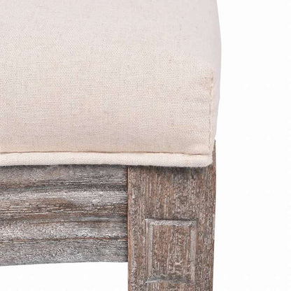 vidaXL ダイニングチェア 2点セット クリーム 布張り家具 チェア キッチン・ダイニングルームチェア(代引不可)