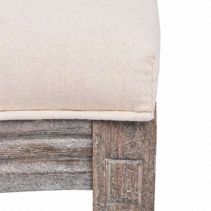 vidaXL ダイニングチェア 4点セット クリーム 布張り家具 チェア キッチン・ダイニングルームチェア(代引不可)