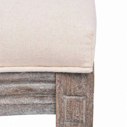 vidaXL ダイニングチェア 4点セット クリーム 布張り家具 チェア キッチン・ダイニングルームチェア(代引不可)